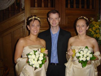 Bryan with some bridesmaids